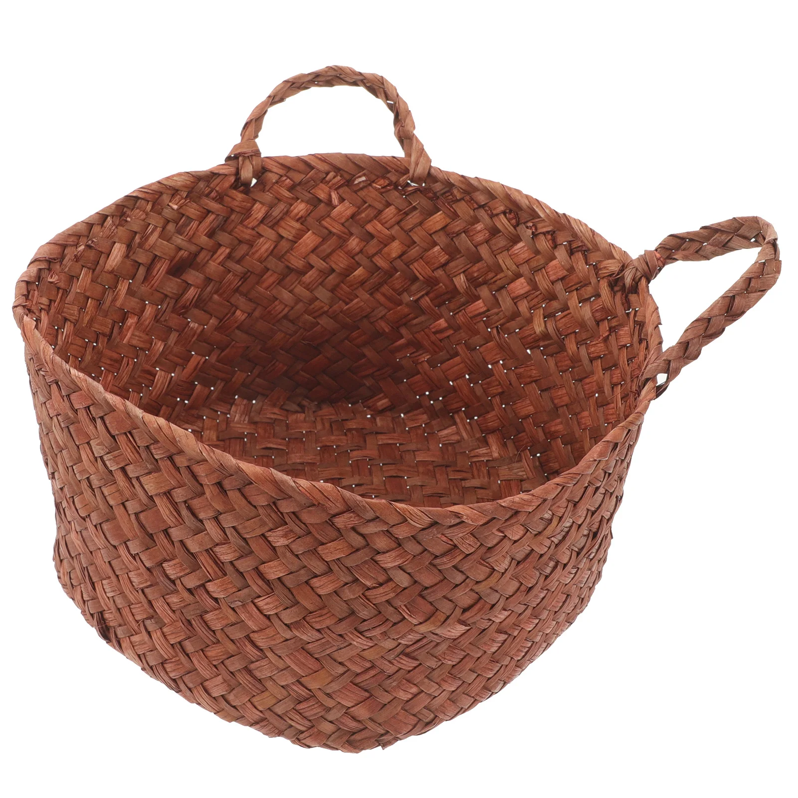 

Woven Storage Straw Floor Waste Home Office Garbage Bin Convenient Wear-Resistant Household Trash Can Room Waste Basket