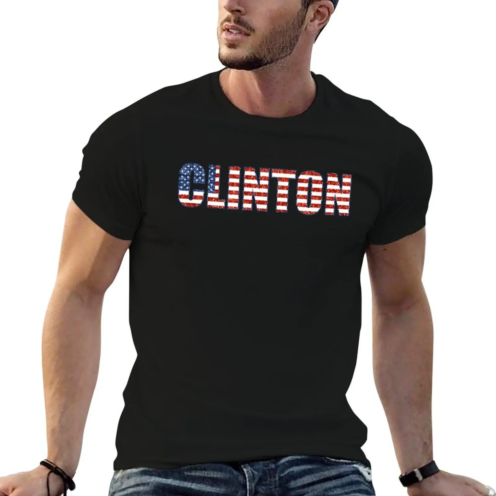sequin print Clinton T-Shirt luxury designer Man t-shirt shirts graphic tee men