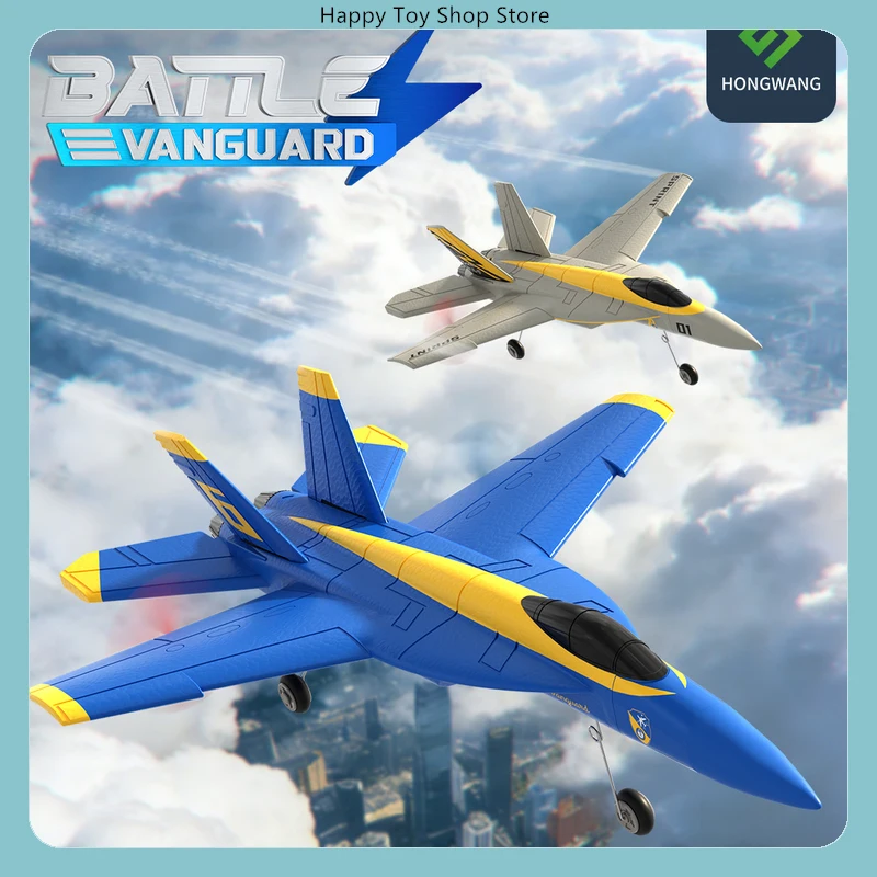 HW41 2CH RC Fighter Jet Fixed-Wing EPP Foam Glider Hornet-Style Airplane with LED Lights 2.4G RTF