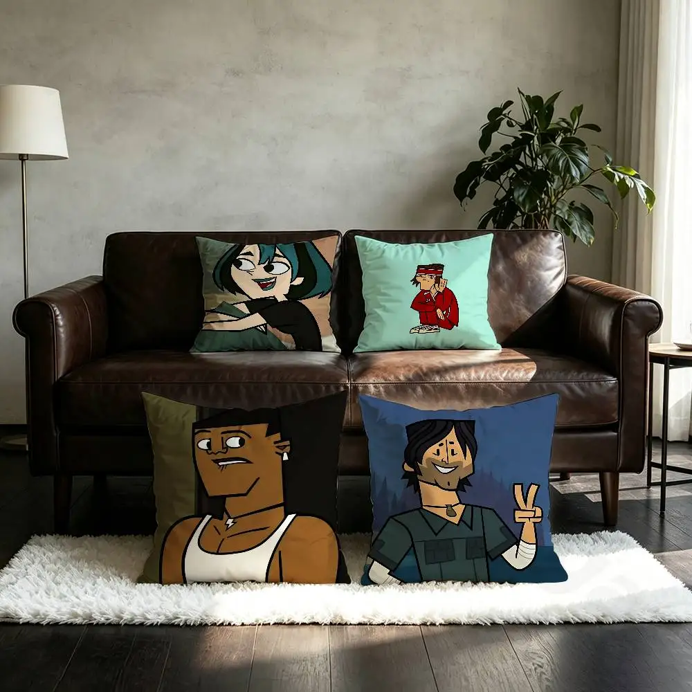 T-Total Drama Island Pillow Case Pillow Case Living Room Sofa Cushion Cover Suitable For Home Bedroom Room Decoration