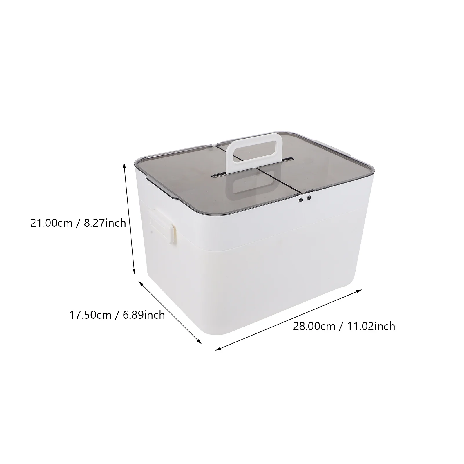 1 pçs caixa de primeiros socorros resistente recipiente de medicina de grande capacidade com alça de transporte para escritório da família acampamento emergência