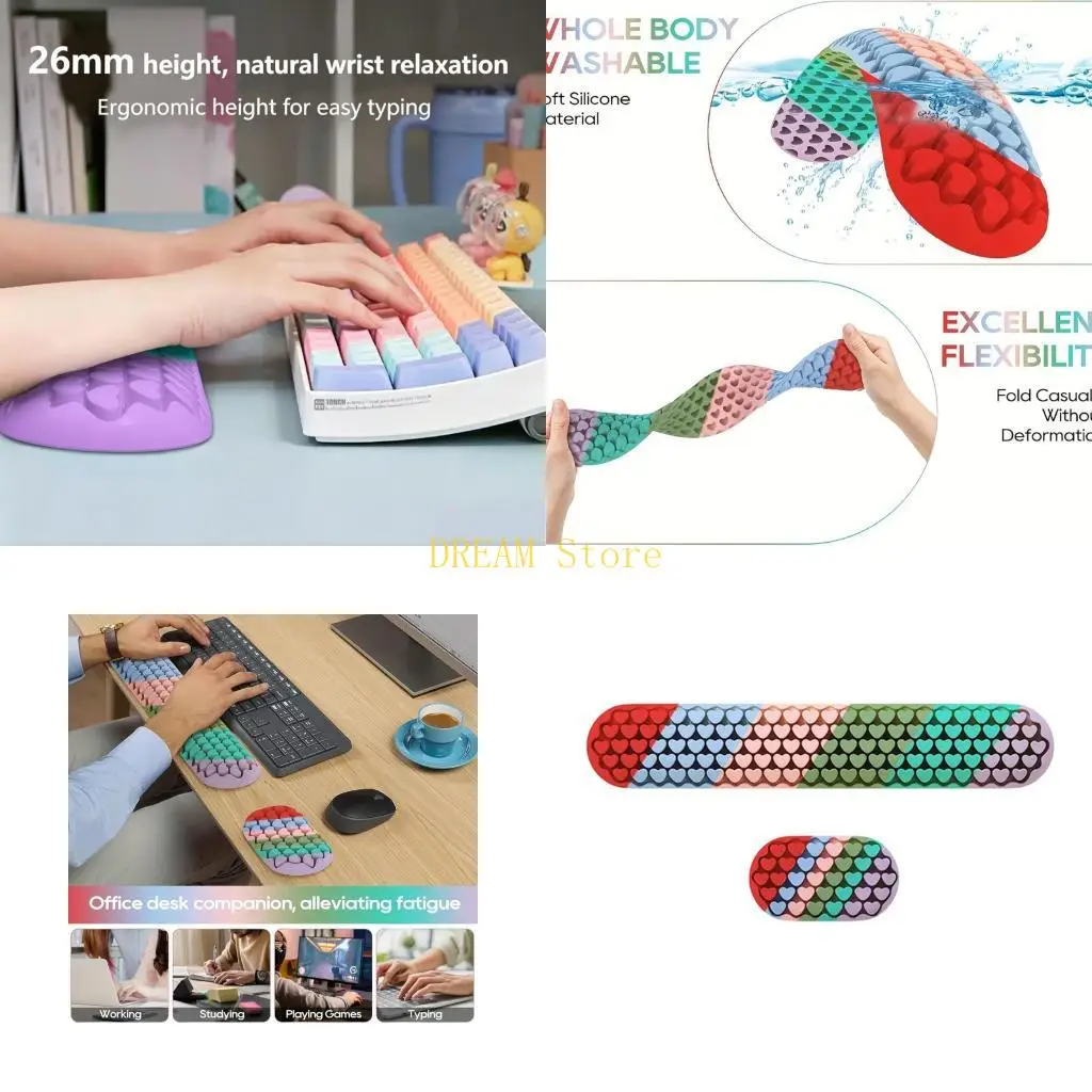 Ergonomic Heart Design Hand Cushion For PC Typing Relief best sale