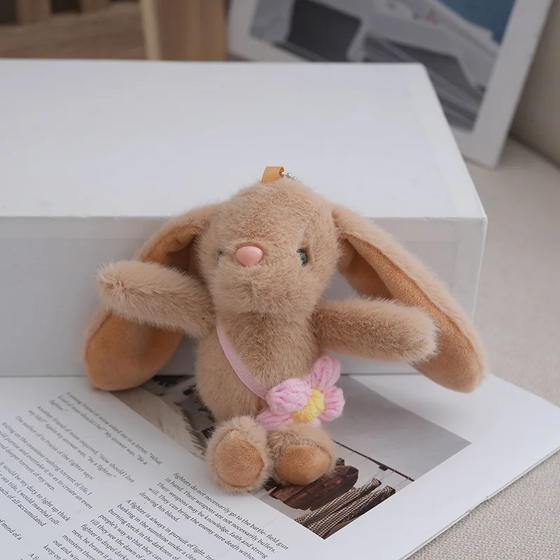 Cute Long - Eared Bunny Plush Keychains | Soft Fluffy Rabbit Bag Charms for Gifts