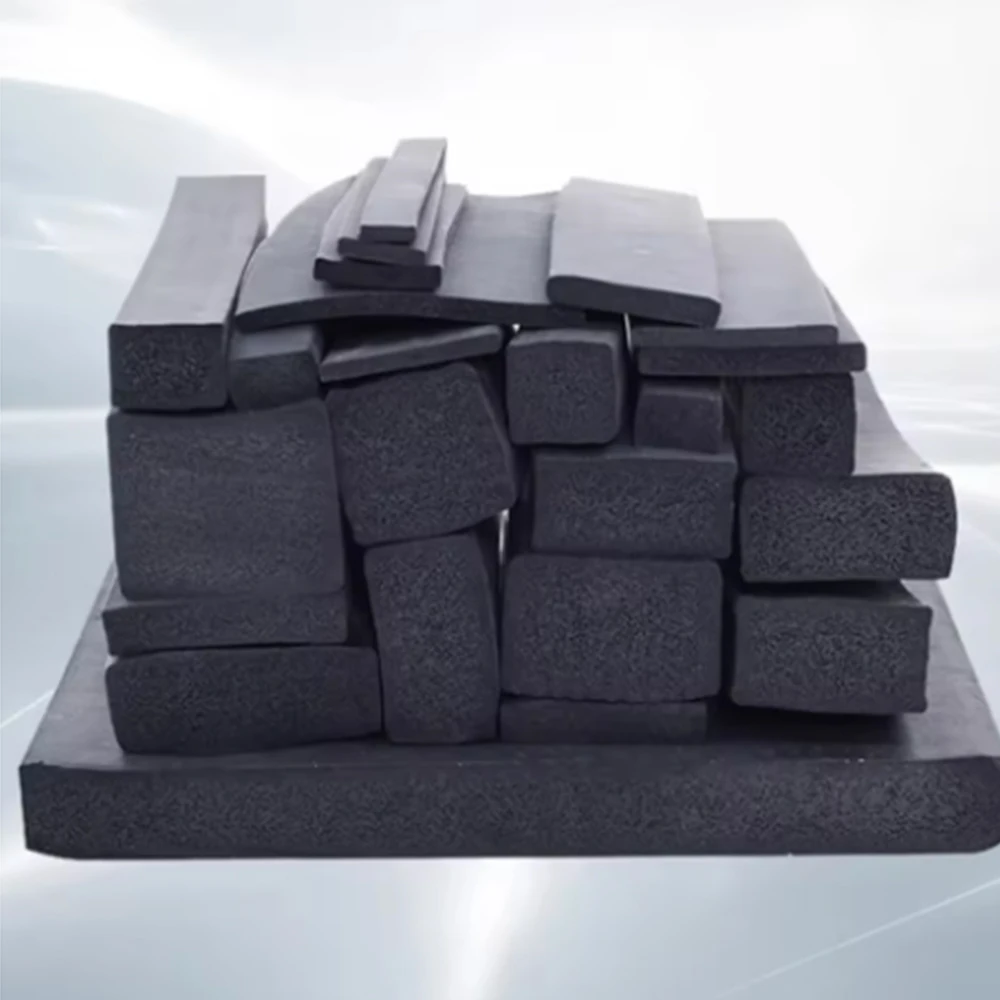 Black EPDM Rubber Foam Square Bar Sealing Strip 2-40mm Weather Stripping Waterproof Soundproof Dustproof Self Adhesive Foam Seal