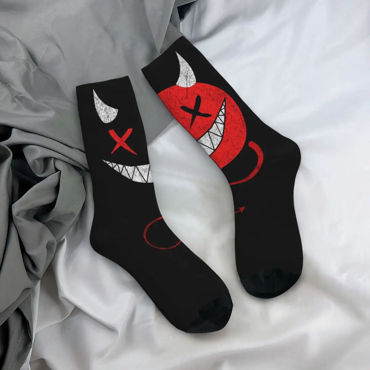 Monster Face cosy Unisex Socks,Running Happy 3D printing Socks,Street Style Crazy Sock