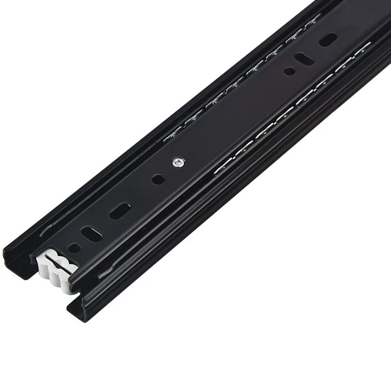Suitable for drawer three rails, wardrobe rails, smooth silent drawer rails, black