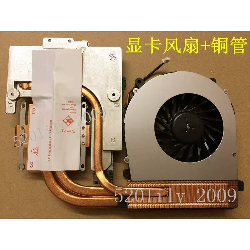 for CLEVO Blue Sky P150HM P151SM P170HM P157ms CPU Fan Heatsink Copper Tube Thermal Paste Sheet Cooling Module Replacement - view 3