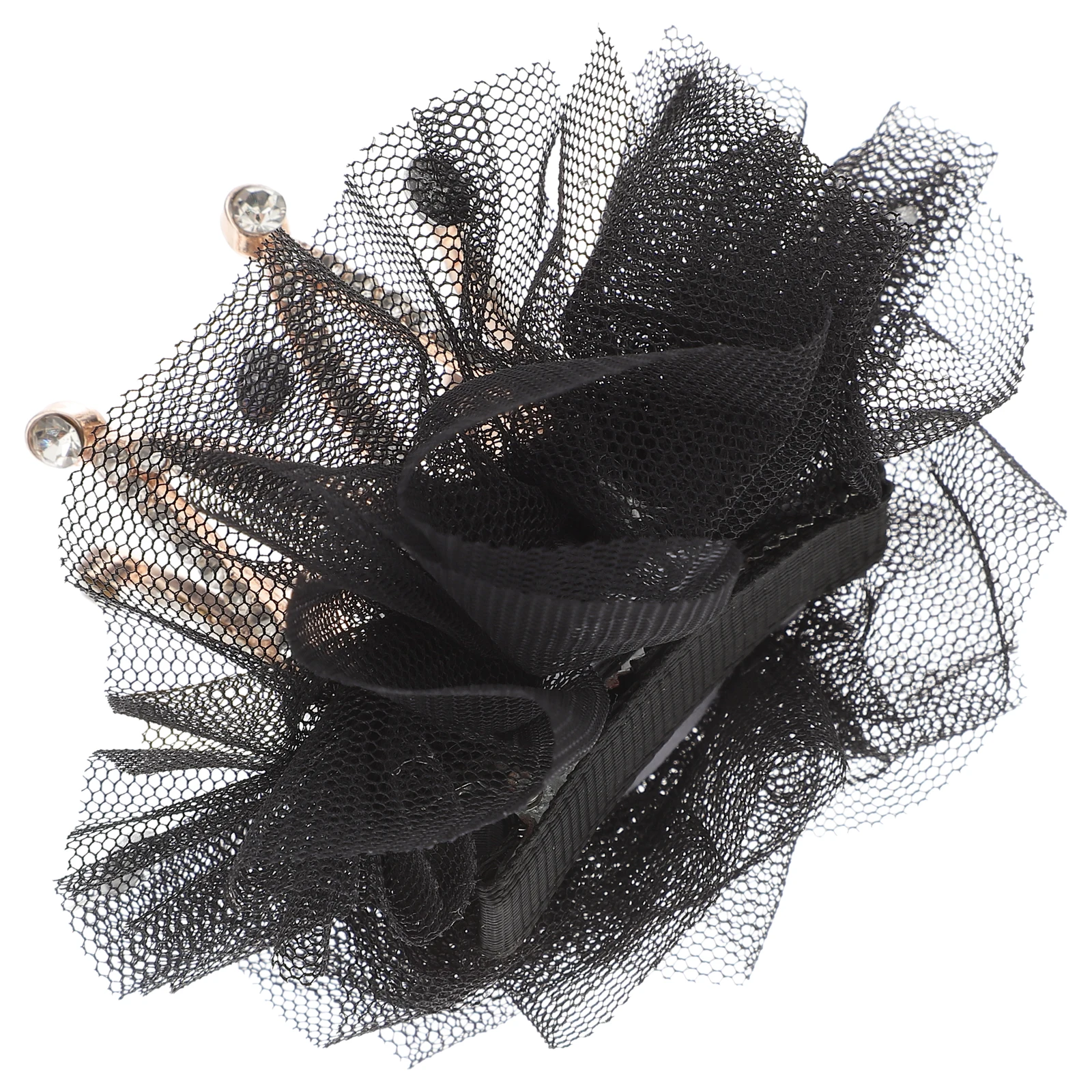 1개 크라운 헤어 클립 딥 핑크 라인스톤 바비핀 앞머리 클립 스타일리시 헤어 장식용 바비핀