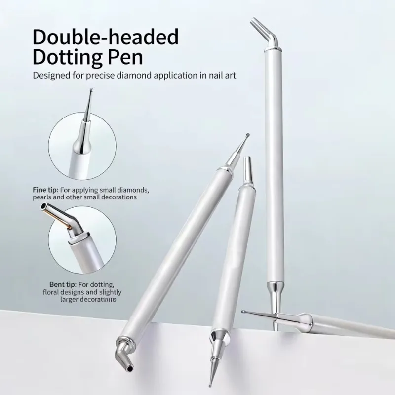 1pc Dual-ended Rhinestone Gem Picker Dotting Pen Wax Pencil Acrylic Manicure Kit for Dot Drawing Home Manicure Nail Art DIY Tool