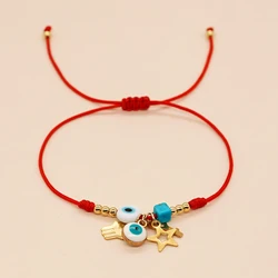 Go2boho Bohemian Turkish Evil Eye Bracelet Women Charm Wholesale Handmade Friendship Fashion Jewelry Gold Miyuki Bead Bracelet