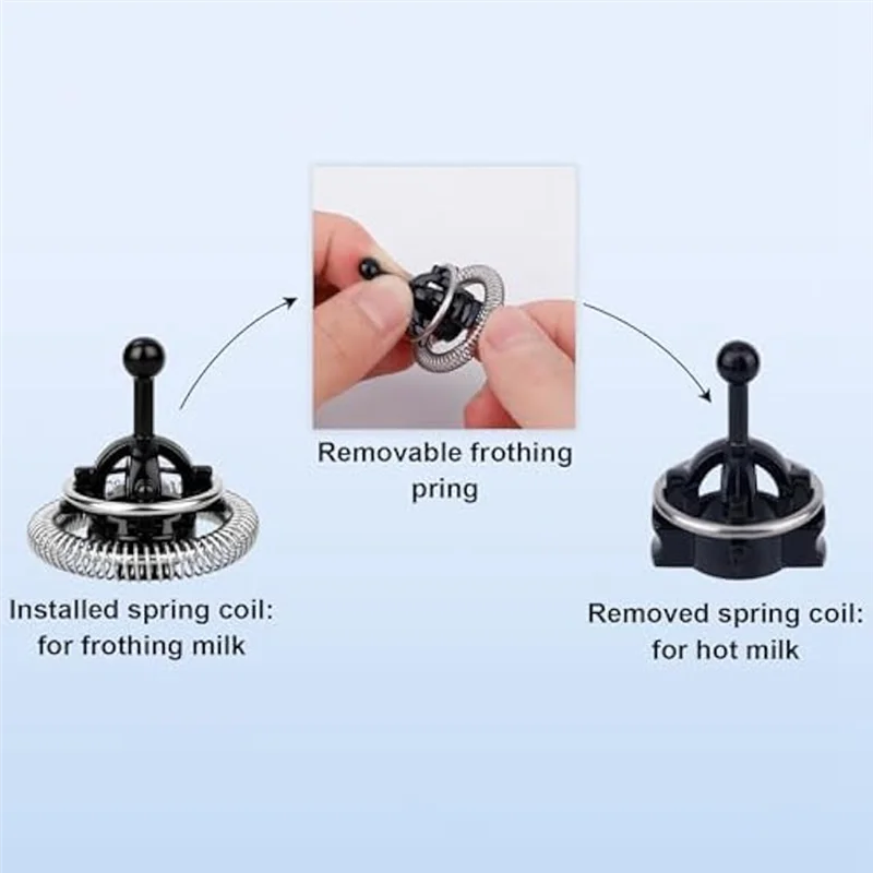 3Pcs Whisk & Spring Coils For Nespresso Aeroccino 3/4 / Plus,Milk Frother Replacement Parts Whisk Replacements A62X