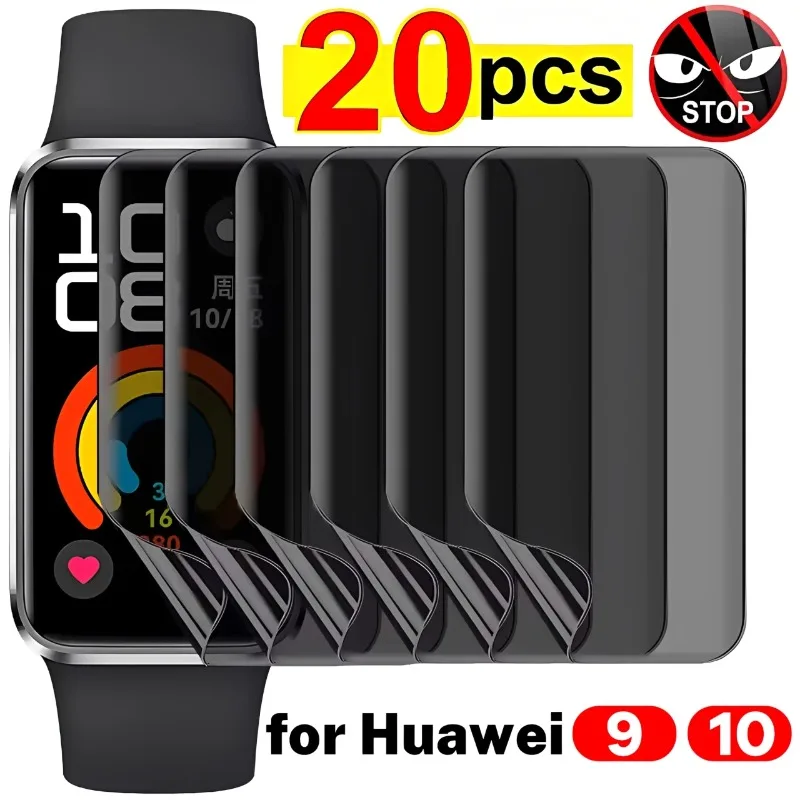 1-20PCS Hydrogel Film for Huawei Band 9/10 Anti Blue Light Anti-peeping HD Clear Smart Watch Anti-scratch Film Screen Protector