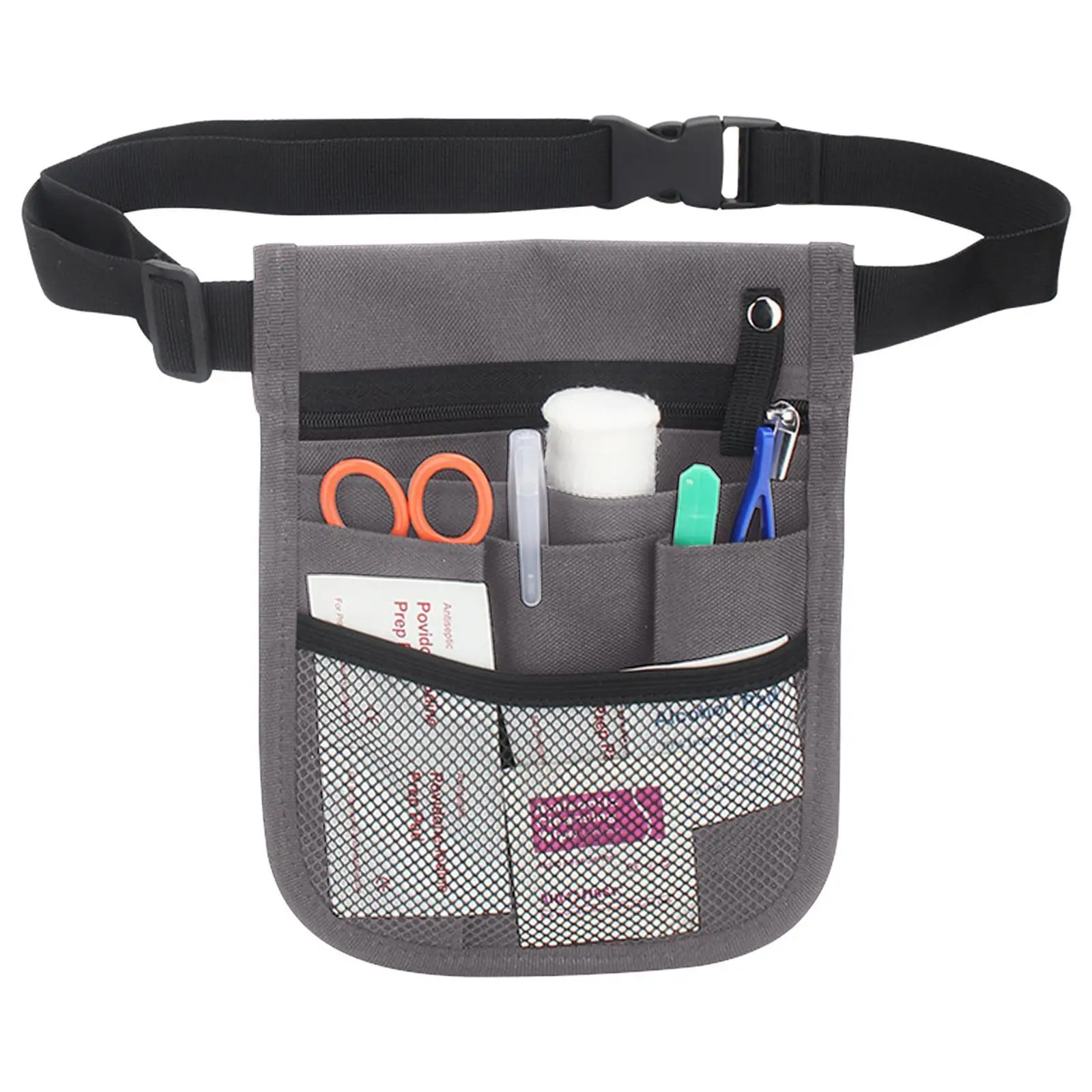 Nurse Pouch Fanny Pack Nursing Waist Bag Medicals Organizer for Managers Gray