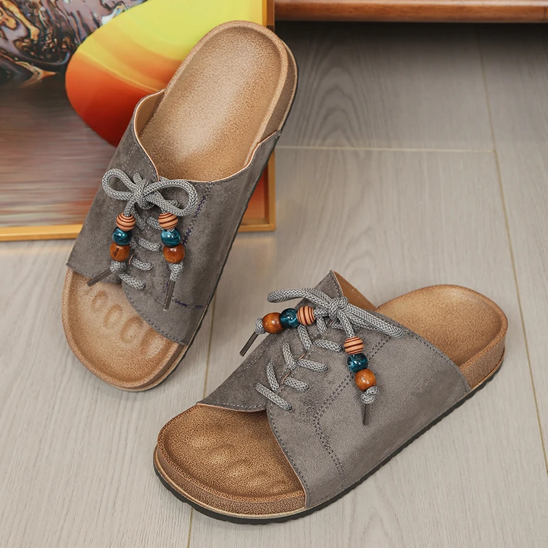 Retro Heightened Baotou Slippers 2026 New Temperament, Fashionable and Versatile Platform