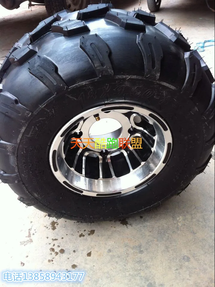 19X7-8 WHEEL 18x9.50-8 wheel for  ATV car vacuum tire front 19-7-8 rear 18-9.50-8 iron hub aluminum alloy hub atv tire