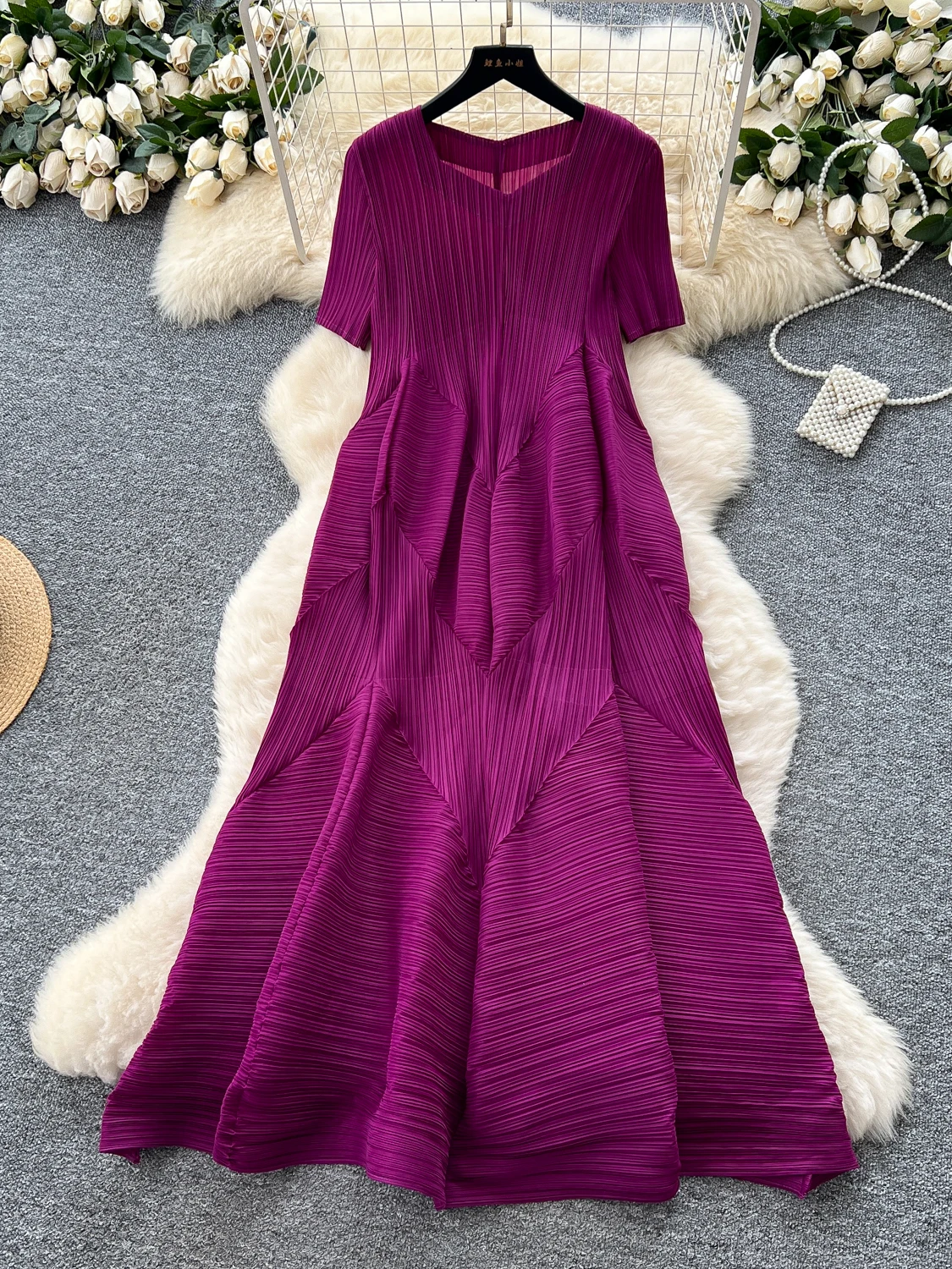 Été Ele minceur ample femmes Dr t-shirt plis dimensionnels ourlet asymétrique coréen Sle taille haute a-ligne jupe