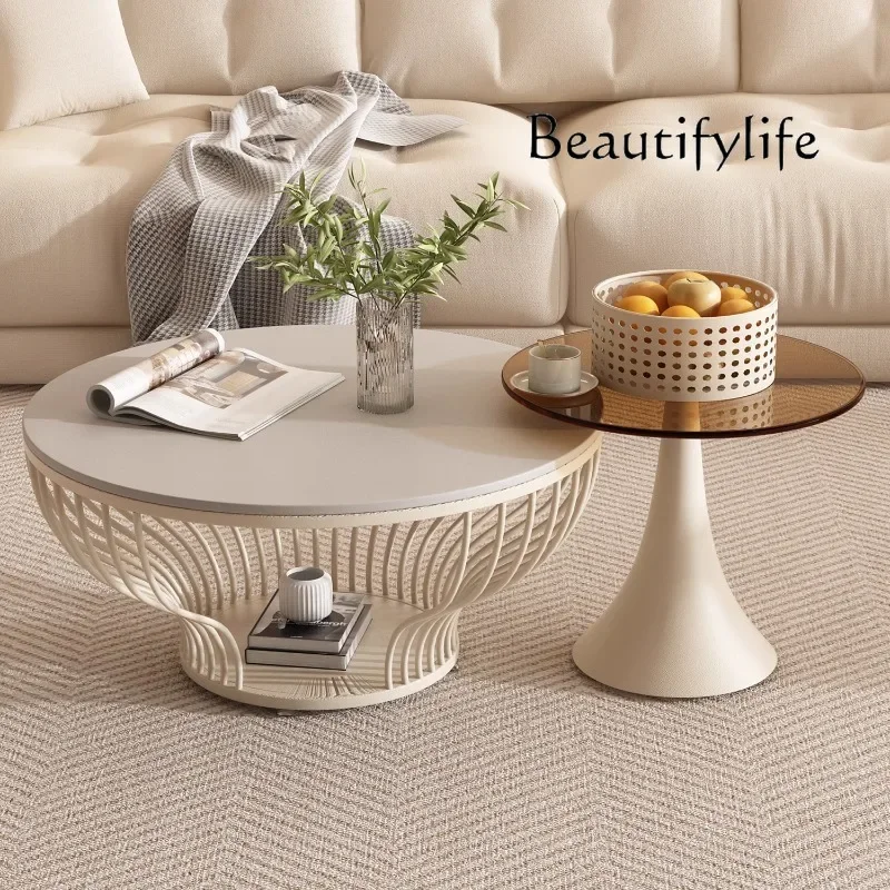 

BJ Round Adjustable Side Table Unique Luxury Decoration Living Room Cheap Modern Coffee Table Nordic Kaffee Tische Home Furnitur