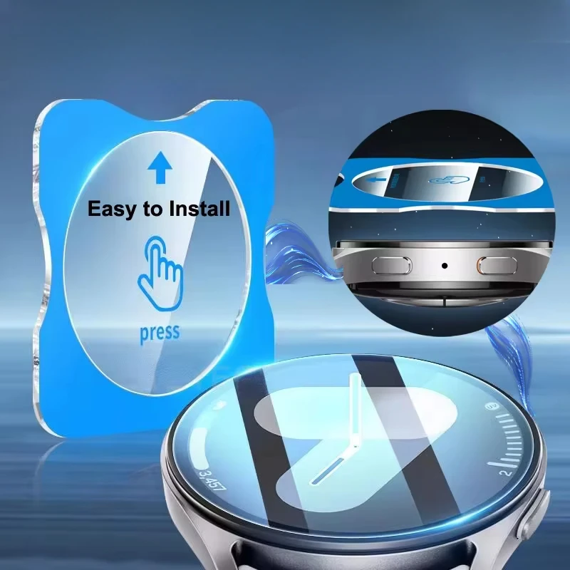 لصق سريع HD الزجاج المقسى فيلم لساعة سامسونج جالاكسي 7/6/5/4 40/44 مللي متر فيلم مضاد للسقوط مقاوم للغبار ل Ultra 47 مللي متر Correa