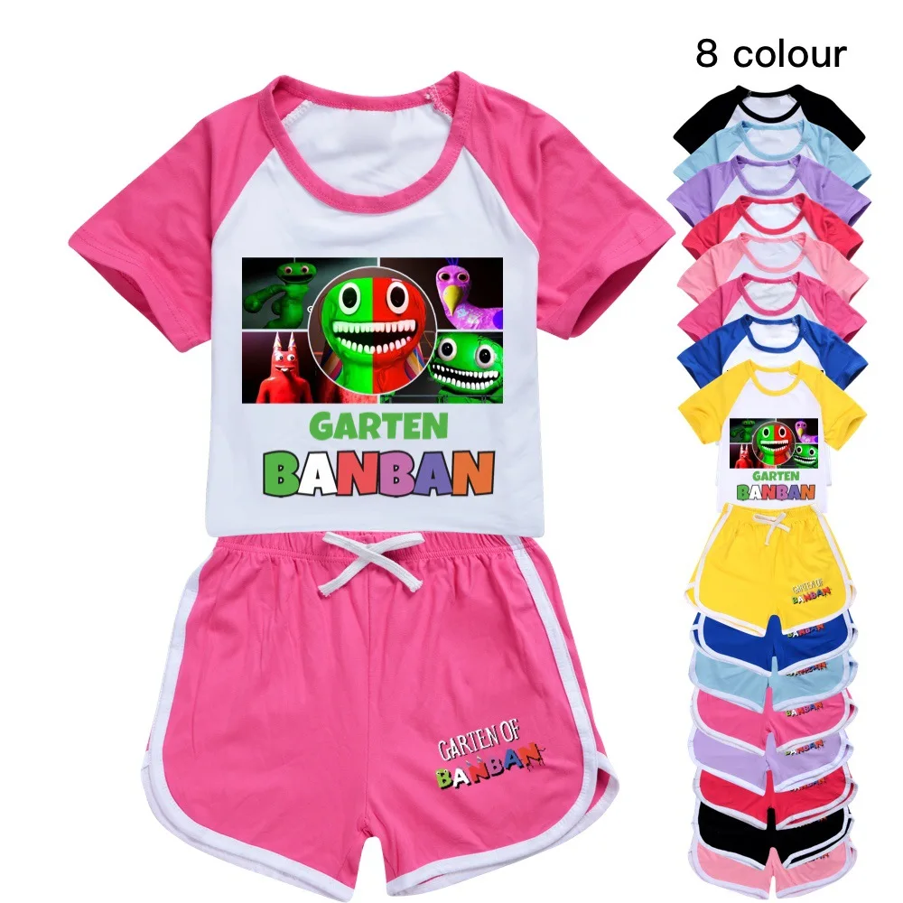 2-16Y Kids Garden of Banban Clothes Toddler Girls Outfits Baby Boys Casual Clothing Set Children Short Sleeve Leisure SportSuits