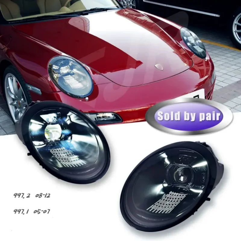 車のヘッドライトは、ポルシェ 997.1 および 997.2 にアップグレード