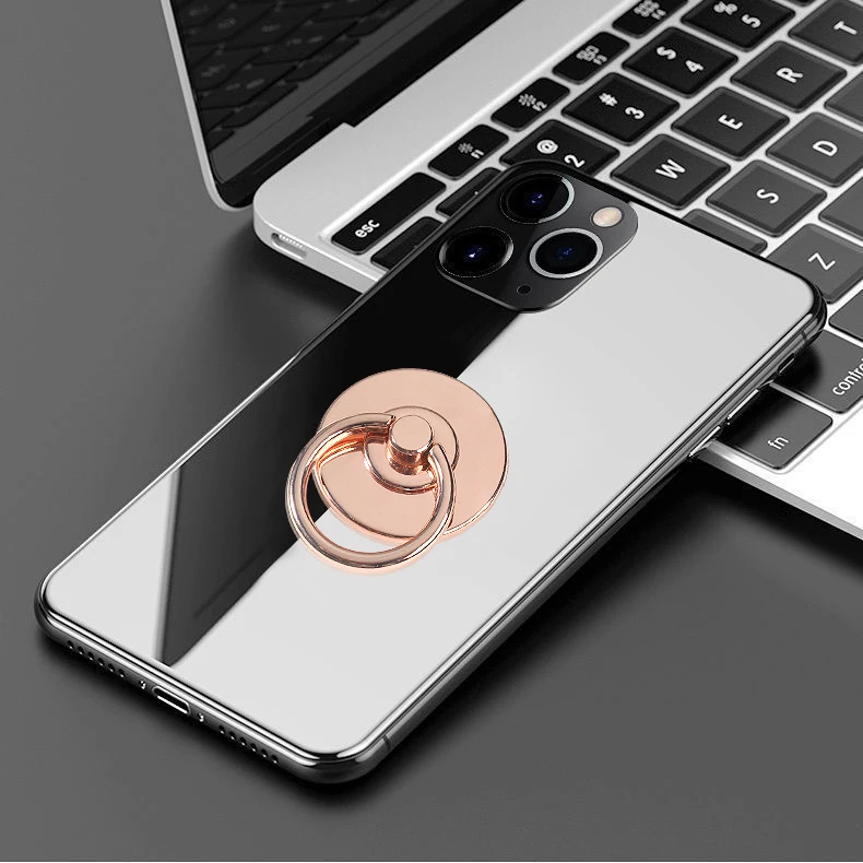 Ultra dünne Metallring Handy halter zurück Aufkleber Halterung Rotation kompatible Smartphone-Hülle für iPhone Xiaomi – Detail 9