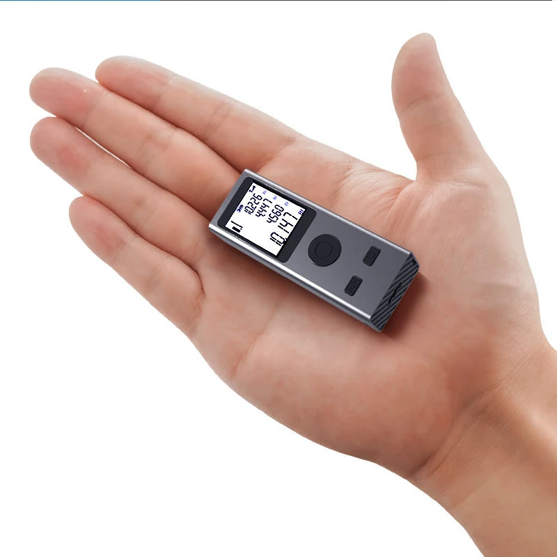 

Mini Laser Rangefinder Digital Tape Measure Laser Ruler USB Charge Aluminum Alloy Fuselage Measuring Distance: 30m/40m/50m