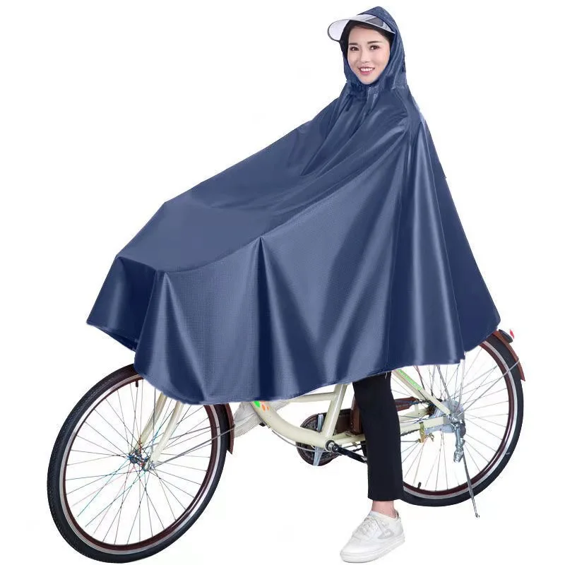 Bicycle Raincoat Single Person Poncho Electric Bike Shared Bicycle Men and Women Thickened Adult Student Riding Rainproof