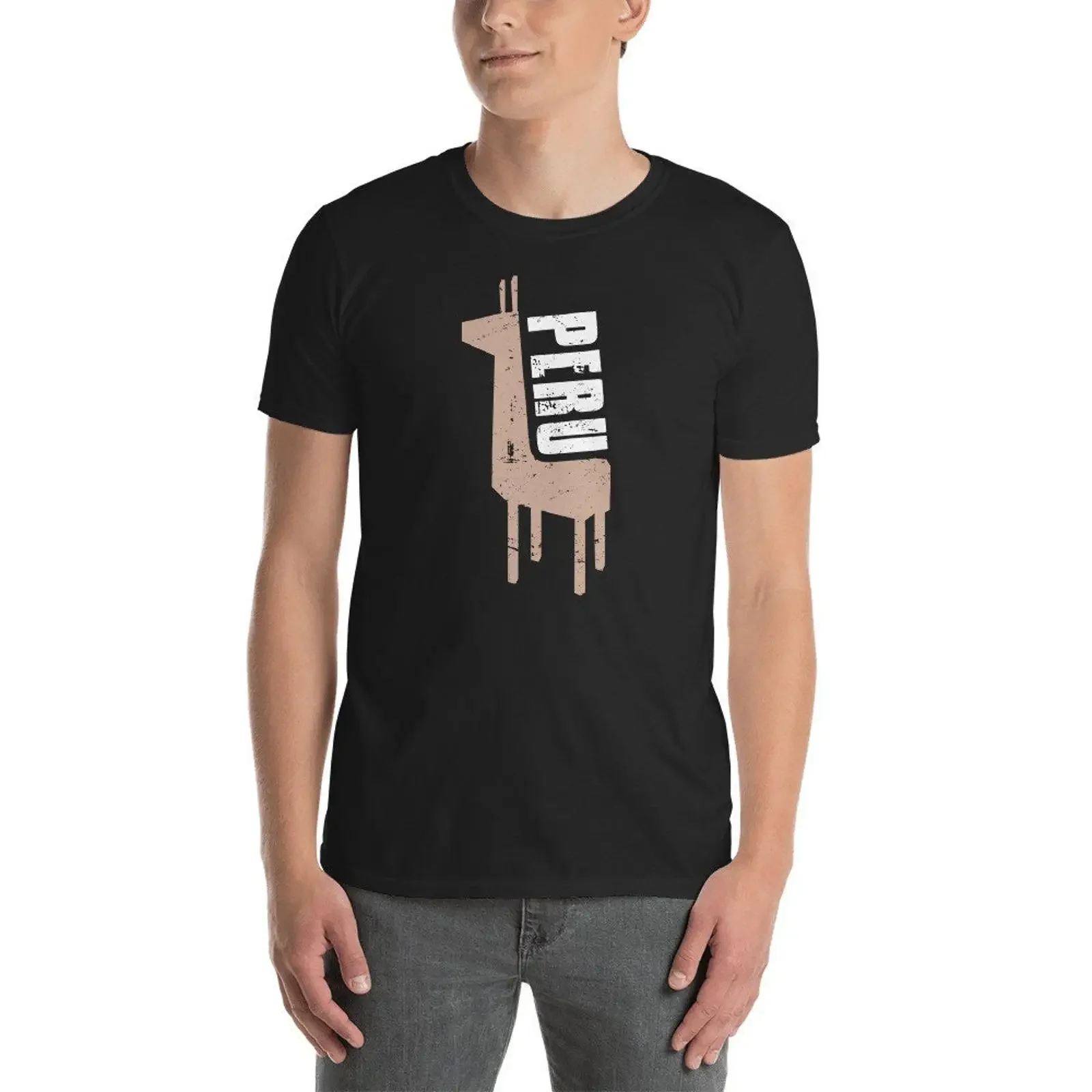 Alpaca Peru T Shirt Peruvian For Immigrants Vacation vintage Washed Breathable Unisex Versatile Top For Everyday Wear fashion