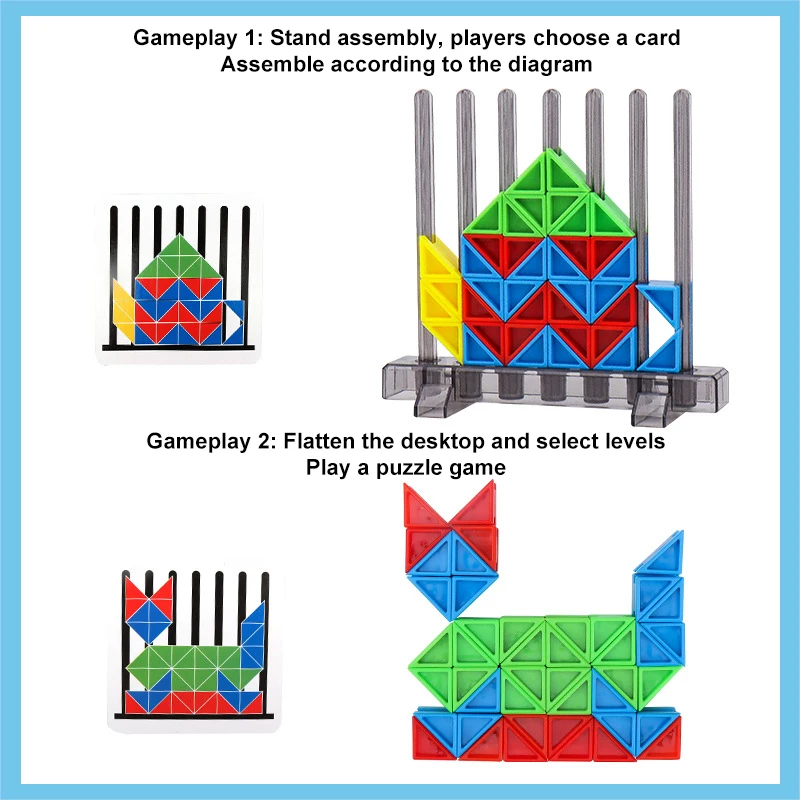 3D パズル ジグソー タングラム 脳ゲーム スタッキング ブロック バランス スタック 知育玩具 子供 大人 家族 パーティー ゲーム