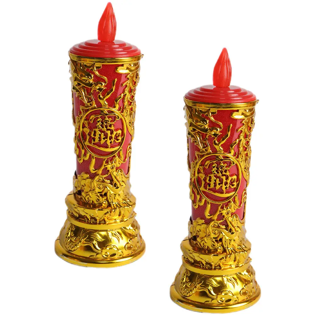 

1 пара светодиодных ламп-фонарей без пламени для вечеринок, ароматерапии, светильников Будды, китайский дизайн, теплый атмосферный свет