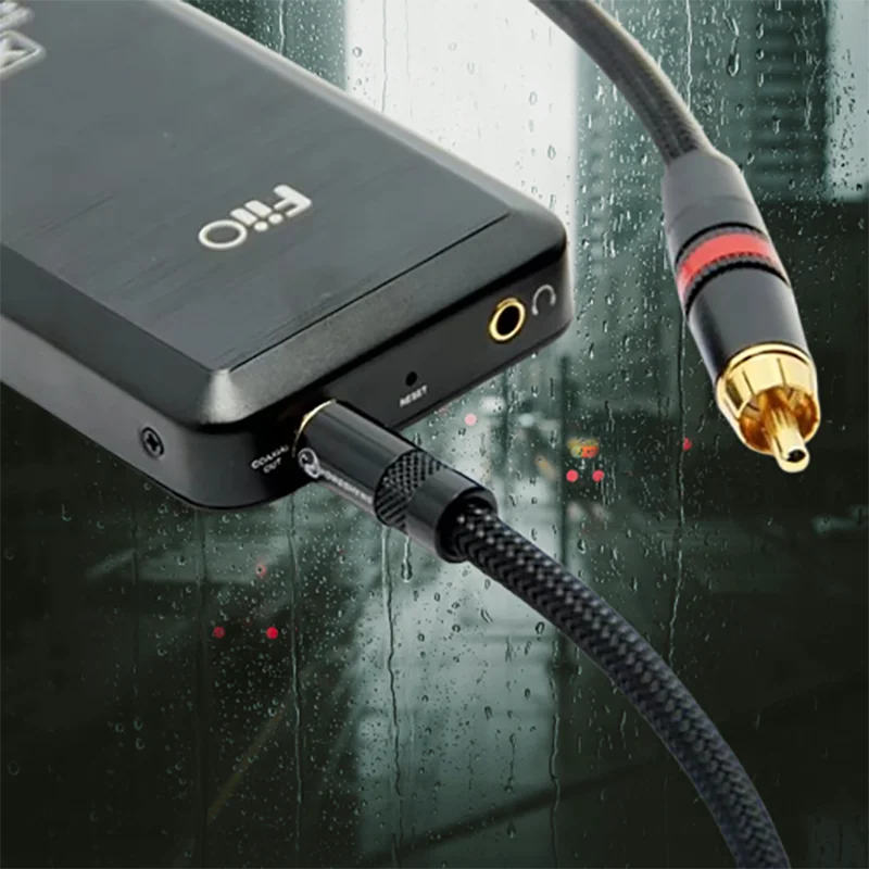 

Custom-Build Audiophile-Grade 3.5mm Male to Dual RCA Coaxial Cable, 75Ω SPDIF Digital Audio Interconnect for Mi Box MDZ-09-AA &