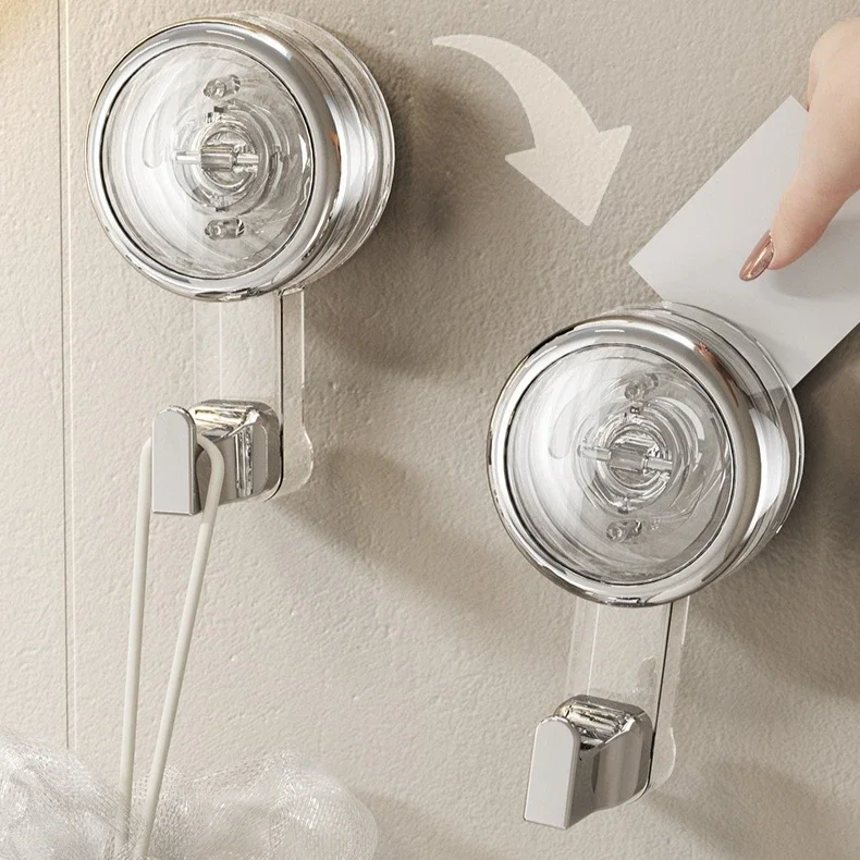 لا الحفر السنانير شفط كأس الملابس المنزلية حقيبة شماعات اكسسوارات الحمام Traceless الثقيلة رداء منشفة الرف