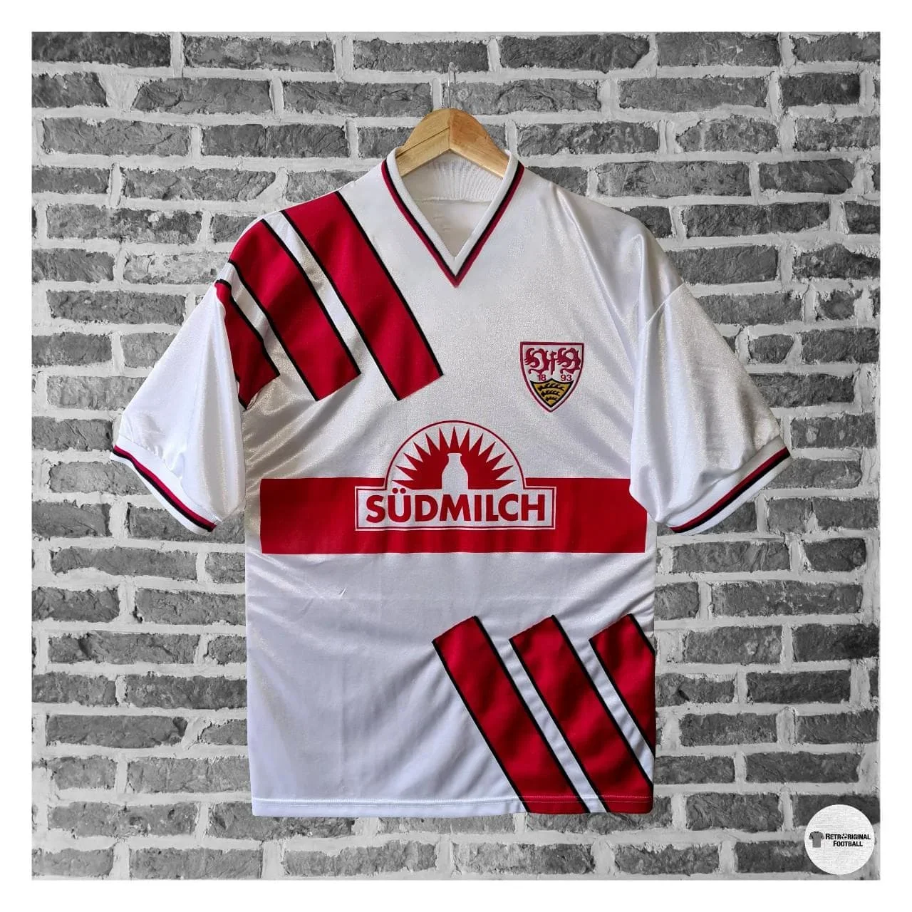 

Vfb Stuttgart Home Trikot 1995_1996 Vintage Jersey #13 Schafer Men Women Clothing Breathable Qucik Dry Elastic Casual Tops Moto