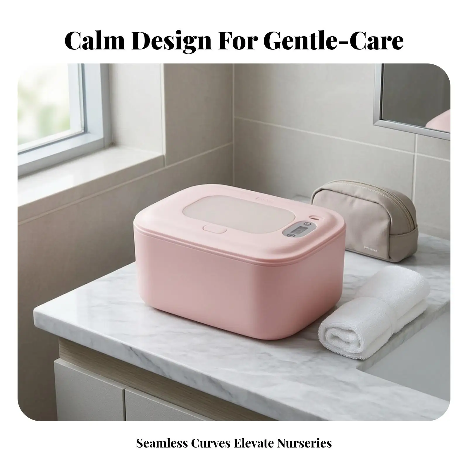 Compact USB Baby Wipe Warmer with Smart Digital Display Heated Wipes Holder for Newborns Travel Portable Silicone PP Material