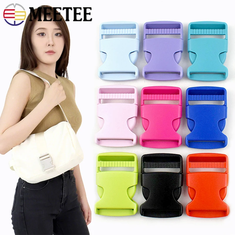 10Pcs 10-38mm Plastic Buckle Backpack Strap Side Quick Release Closure Buckles Pet Collar Belt Adjuster Clasp DIY Accessories