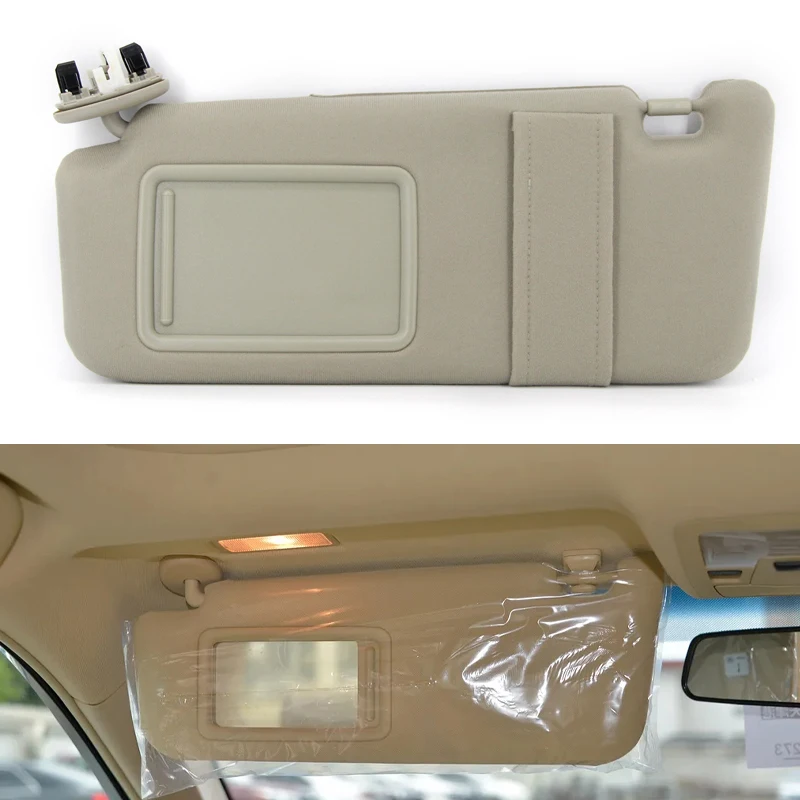 

Beige Left Right Driver Side Sunshade Car Sun Visor With Light Sunvisor Sun Visors Shade For Toyota Camry 2007-2011 Accessorie