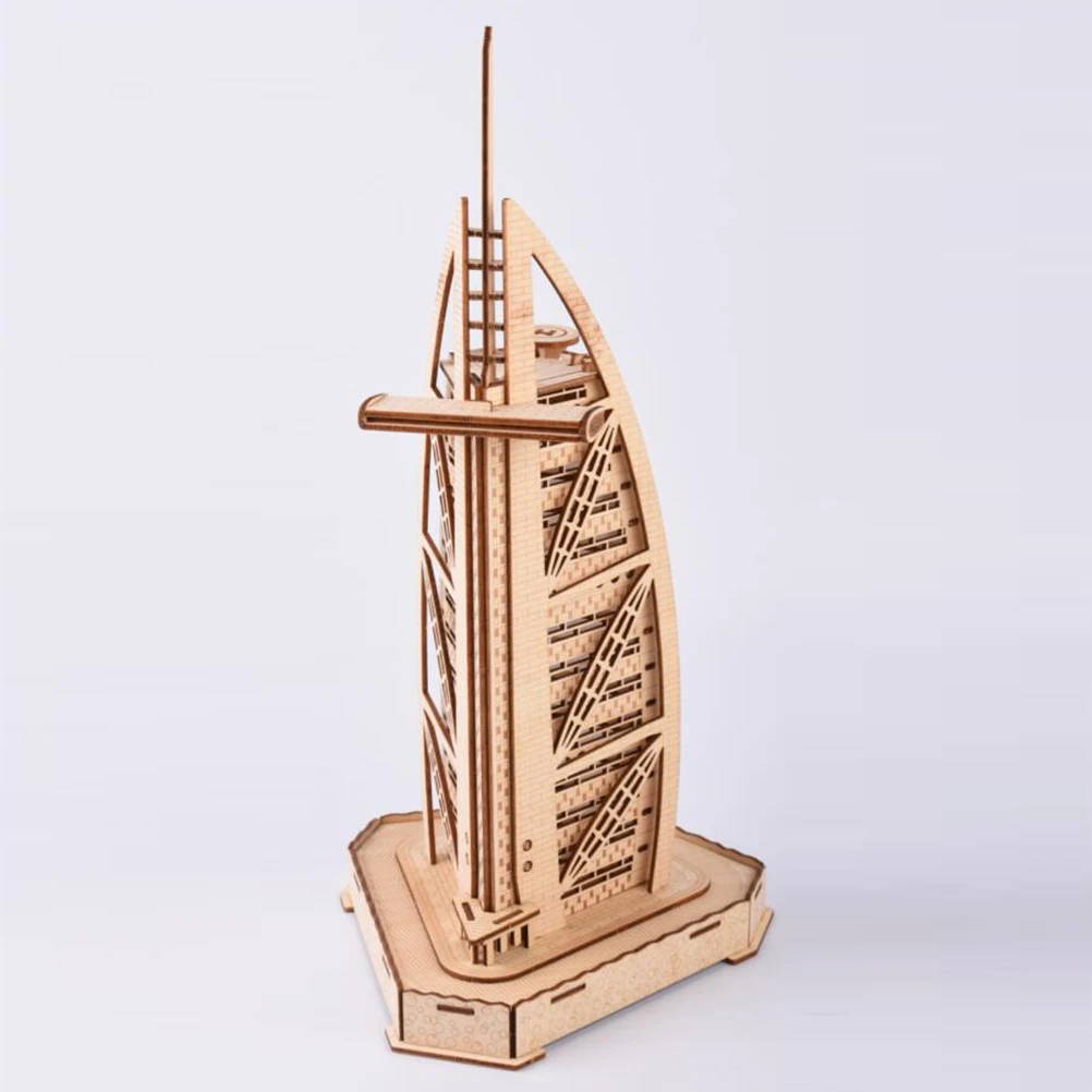 

Creative 3D Wooden Building Toy for Kids Adults Eco friendly Hotel Model Assemble Puzzle Educational Toy for Kids