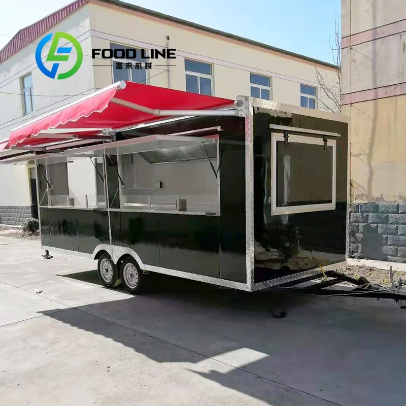 Portable Caravan Food Truck Trailer Commercial Kitchen for Street Vending and Pop Up Market Operations Customize