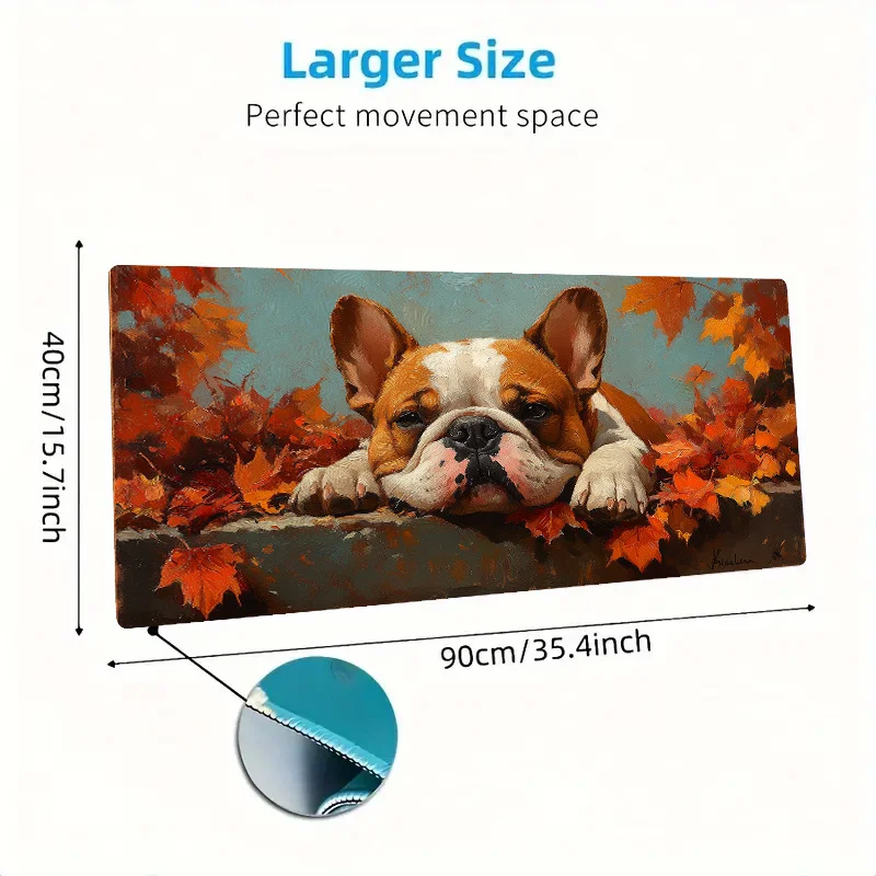لوحة ماوس بتصميم أوراق الخريف كبيرة جدًا، ديكور RV، حصيرة ماوس ألعاب مكتبية غير قابلة للانزلاق، قاعدة قهوة، ديكور سطح الطاولة #3