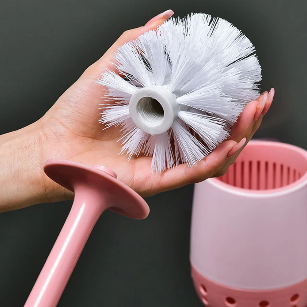 

1Set Bathroom Toilet Brush Set Wall Mounted Holder Efficient Cleaning Tool Scrubber Brush Bowl Cleaner Bathroom Cleaning