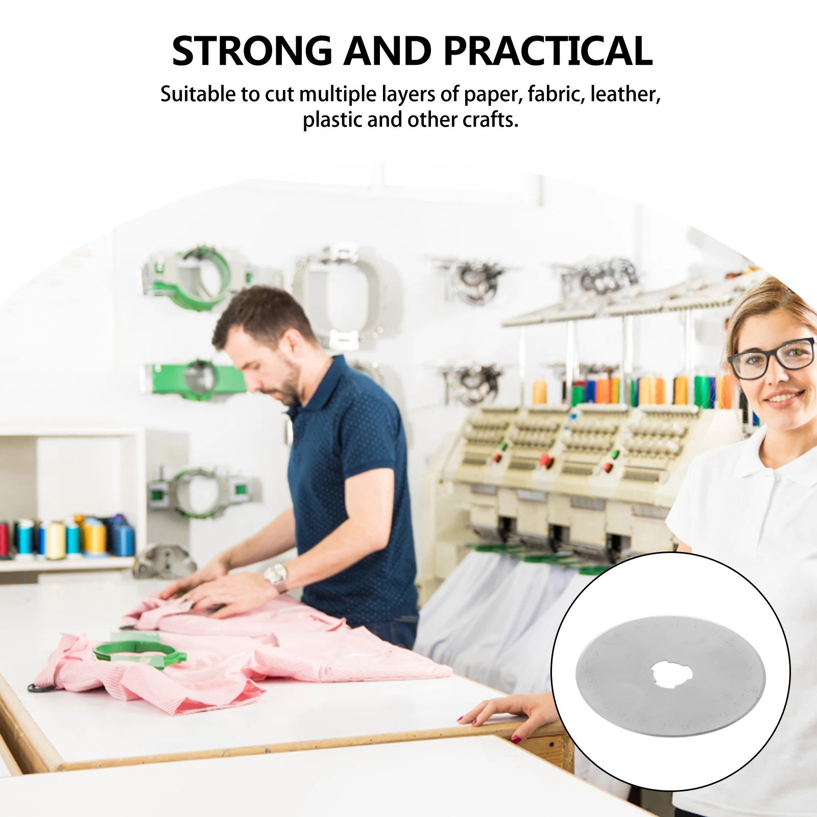 

10pcs 45Mm Super Thin Rotary Cutter Replacement Blades 0.3Mm Precision Fabric Paper Plastic Cutting Wheels Storage Case