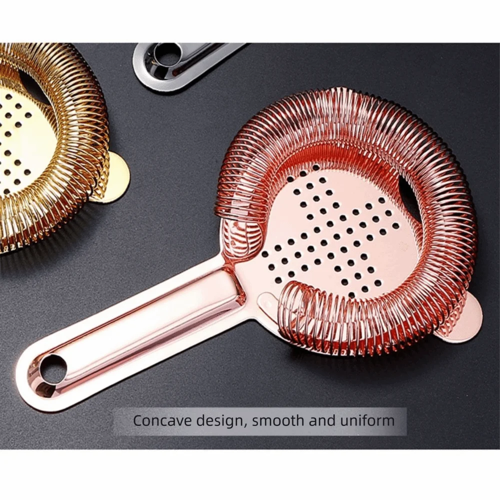 304 Stainless Steel Cocktail Strainer Removable Spring Professional Bar Strainer Ice-blocking Filter Bar Tool Bartending