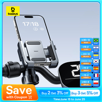 Baseus Bike Phone Holder Cycling Bike Mount for iPhone Xiaomi Samsung Mobile Phone Stand Bag Shockproof Bracket GPS Clip