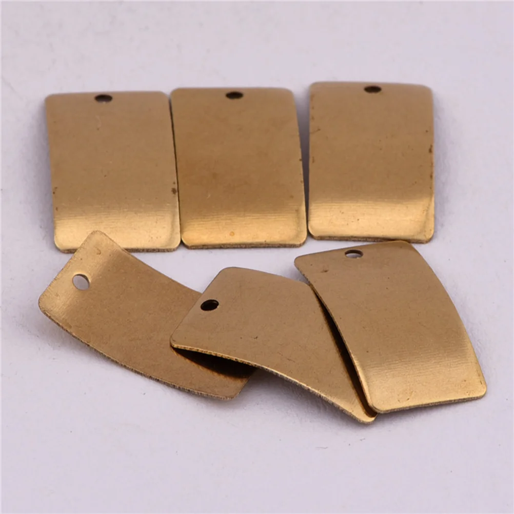 50 PCS DIY Jewelry Accessories Charm Pendant Charms Rectangle Copper Making Pendants