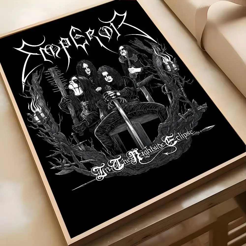ملصق B-Black M-Metal Band Emperors ملصق فني مع مطبوعات هدية تزيين غرفة النوم وغرفة المعيشة