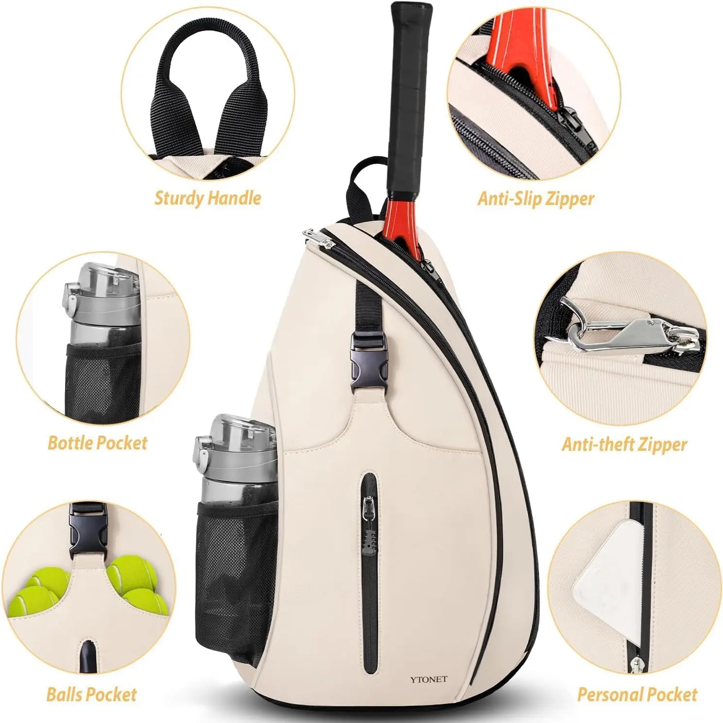 Badminton Bag Sports Backpack Storage Tennis Racket Bag with Independent Shoe Compartment Schoolbag Travel Sports Fitness Bag