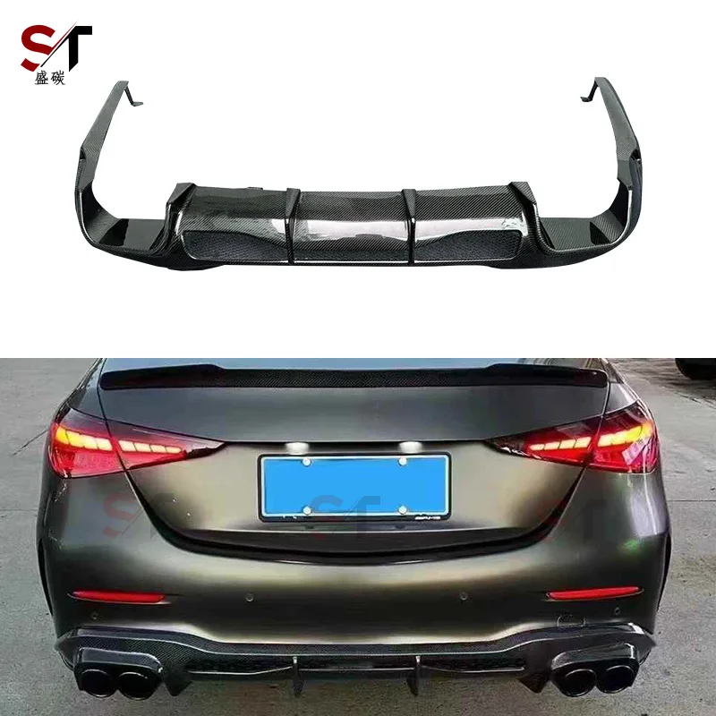 

Подходит для Mercedes-Benz C-Class W206, углеродное волокно BS, задняя губа, хвостовая губа, диффузор заднего бампера, модернизированный объемный звук