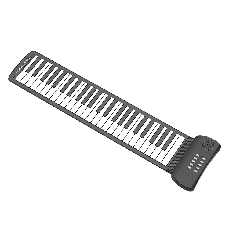 Hot Sale 61 Key Flexible Digital Hand Roll Piano Foldable Portable USB Powered 16 Rhythms Silicone Electronic Piano