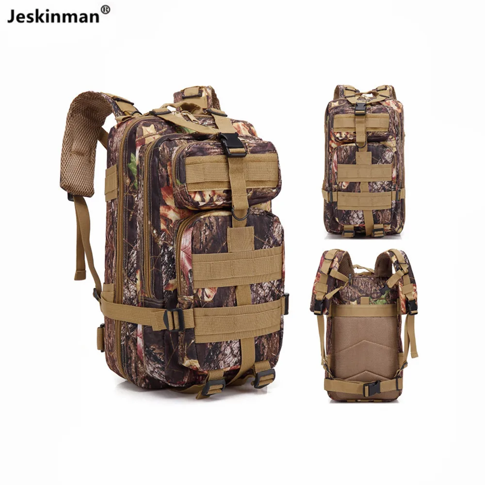 Waterproof Maple Leaf Bionic Camouflage Hunting Fishing Backpack Anti-Wear Backpack 25L Multi-Functional Double Shoulder Bag