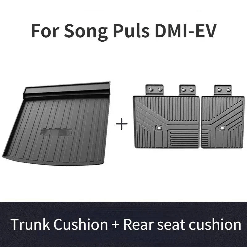 Car Trunk Mat Storage Box Pad For BYD Song Plus DMI/EV 2021-2024 Car Rear Trunk Cargo Mat Sheet Carpet Mud Protector Waterproof